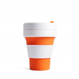 stojo Pocket 355 ml Collapsible Cup (Orange)