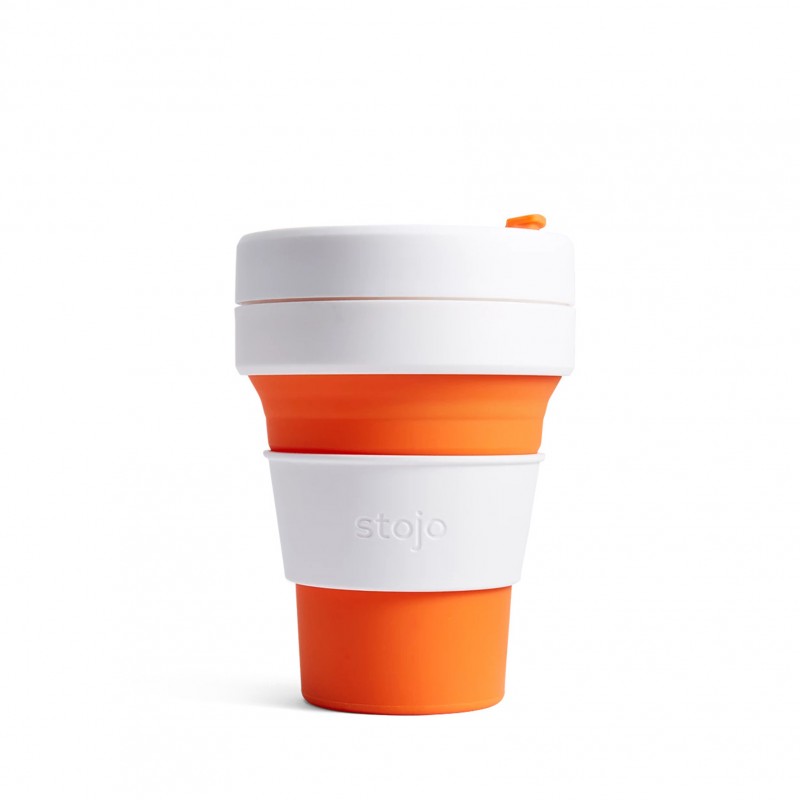 stojo Pocket 355 ml Collapsible Cup (Orange)