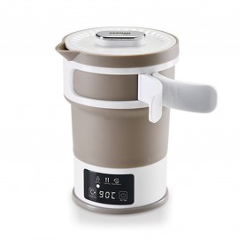 German Pool Foldable Travel Kettle (KTT-109 White+Brown)