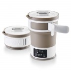 German Pool Foldable Travel Kettle (KTT-109 White+Brown)