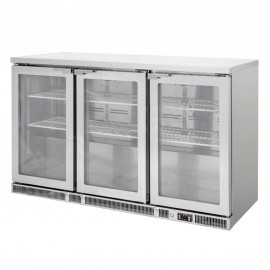 Crystal Ice 3 DOORS BACK BAR BOTTLE COOLER (BC-3B-G-S1)