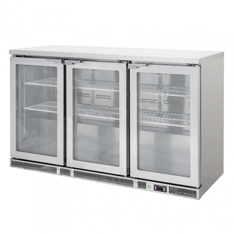 Crystal Ice 3 DOORS BACK BAR BOTTLE COOLER (BC-3B-G-S1)