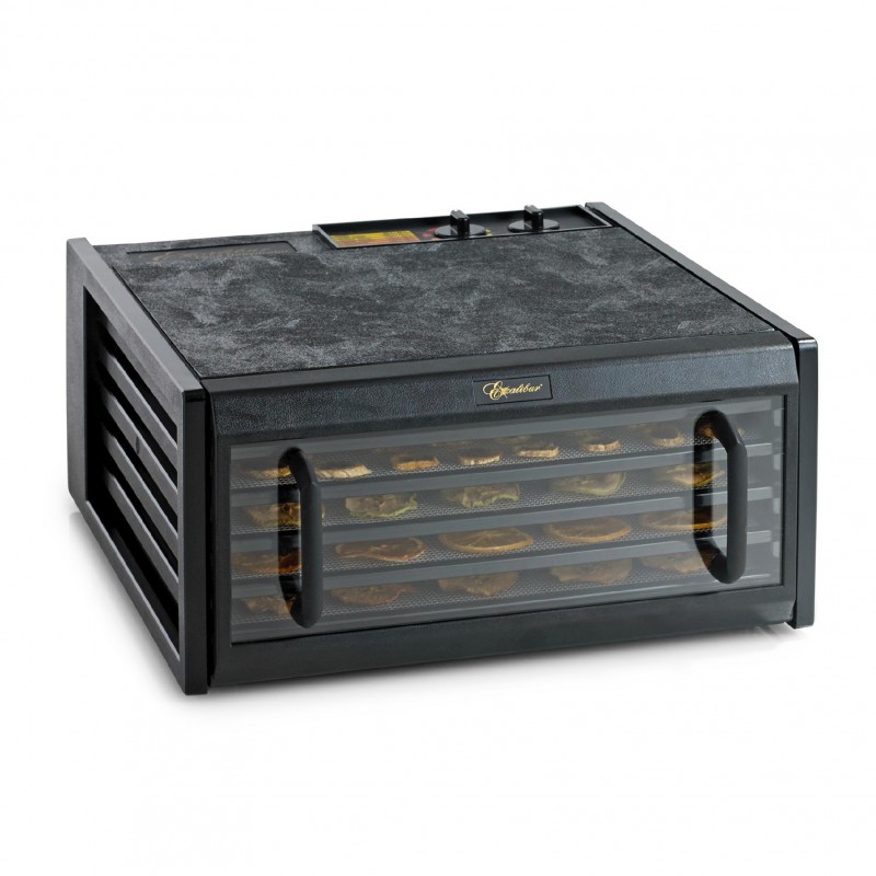 Excalibur 5-Tray 26-Hour Food Dehydrator (4526TCDB Black With Clear Door)