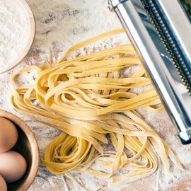 Marcato Pasta Machine - Accessories Compatible (Atlas 150 Design Silver)
