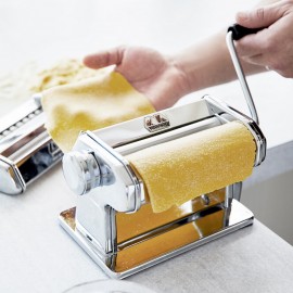 Marcato Pasta Machine - Accessories Compatible (Atlas 150 Classic Silver)