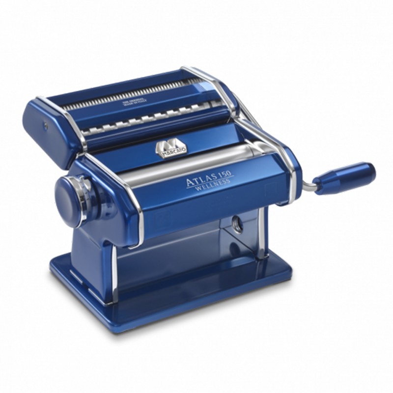 Marcato Pasta Machine - Accessories Compatible (Atlas 150 Design Blue)