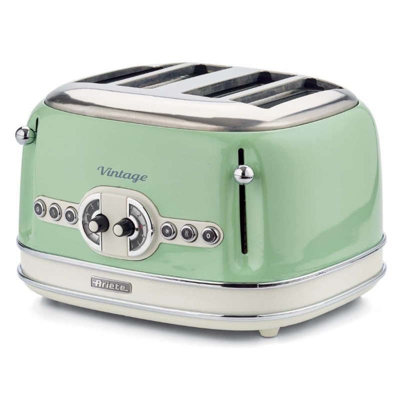 Ariete Vintage Toaster 4 Slice (0156 Green)