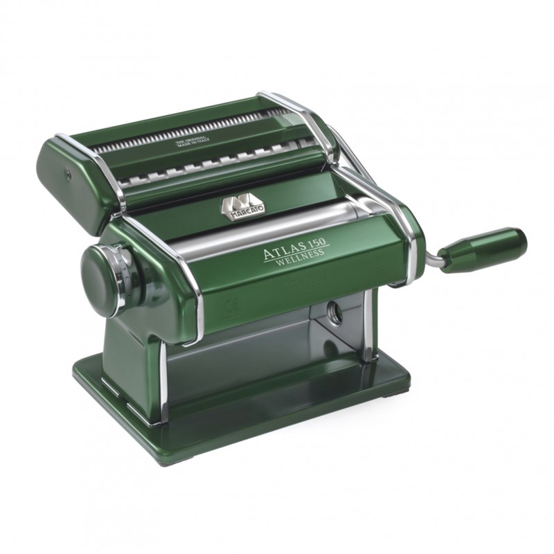 Marcato Pasta Machine - Accessories Compatible (Atlas 150 Design Green)