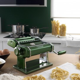 Marcato Pasta Machine - Accessories Compatible (Atlas 150 Design Green)