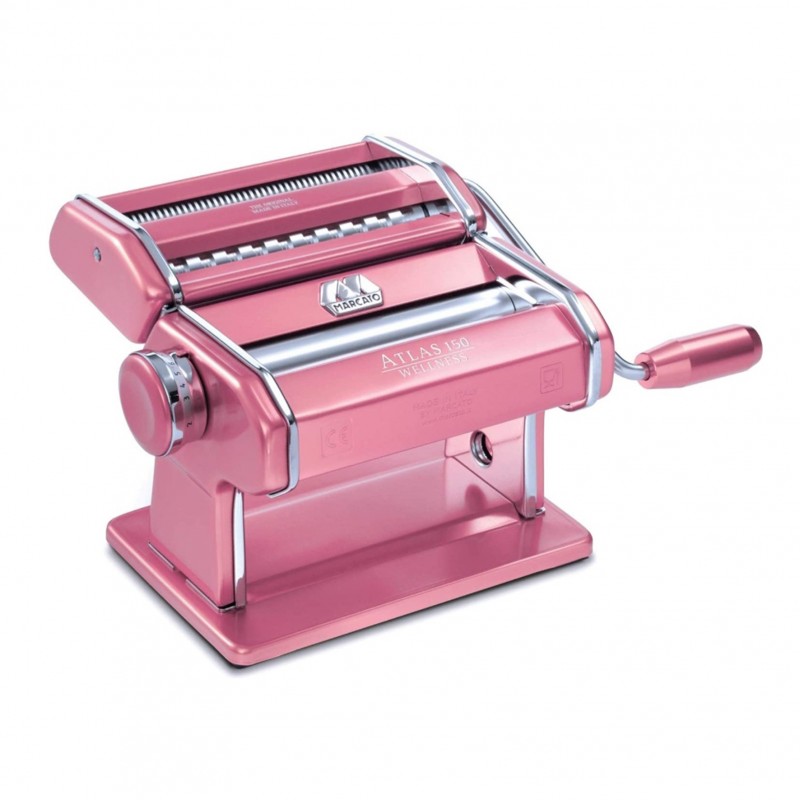 Marcato Pasta Machine - Accessories Compatible (Atlas 150 Design Pink)