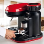 Ariete Moderna Espresso Coffee Machine with Integrated Coffee Grinder (1318 Red)
