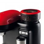 Ariete Moderna Espresso Coffee Machine with Integrated Coffee Grinder (1318 Red)