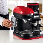 Ariete Moderna Espresso Coffee Machine with Integrated Coffee Grinder (1318 Red)
