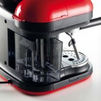 Ariete Moderna Espresso Coffee Machine with Integrated Coffee Grinder (1318 Red)