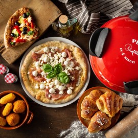 Ariete Da Gennaro Electric Oven with Refractory Stone Base (0909 Red)