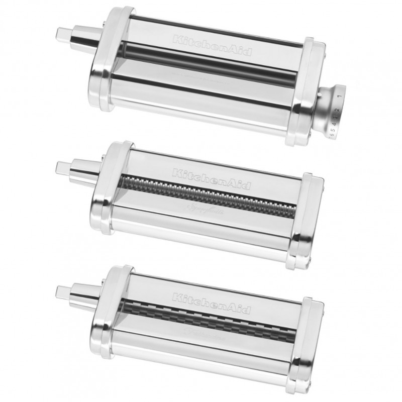 KitchenAid 3-Piece Pasta Roller & Cutter Attachment (KSMPRA Stainless Steel)