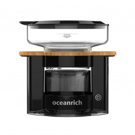 Oceanrich S2 Mini Master Rotating Coffee Maker (S2 Black With Wood)