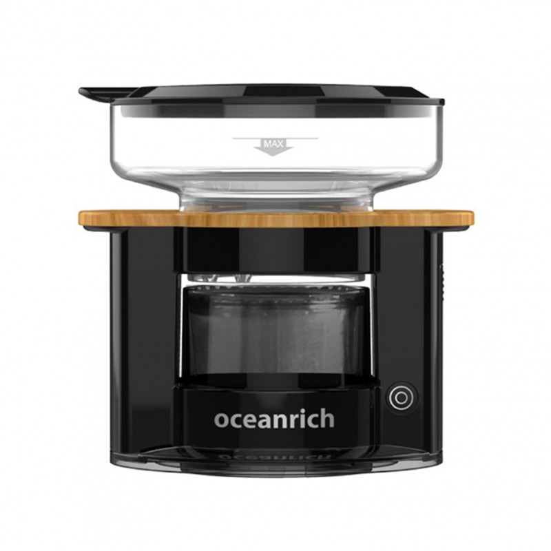 Oceanrich S2 Mini Master Rotating Coffee Maker (S2 Black With Wood)
