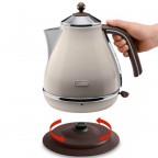 DeLonghi Icona Vintage Series Water Kettle (KBOV2001 DolceVita White)