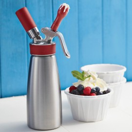 Starting Kit Set - iSi Gourmet Whip Cream Whipper (Stainless Steel) - 0.5L & iSi Cream Whipper Professional Chargers (20 Pieces)